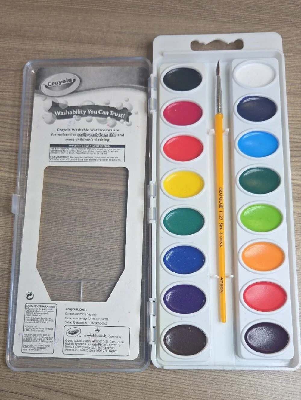 Crayola Washable Watercolors - Yellow, Green, Blue, Orange, Pink Set